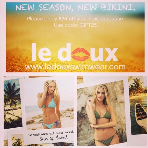 Le Doux Love Potion Blue Alice Swim Bikini Bottom - Picture 4 of 4